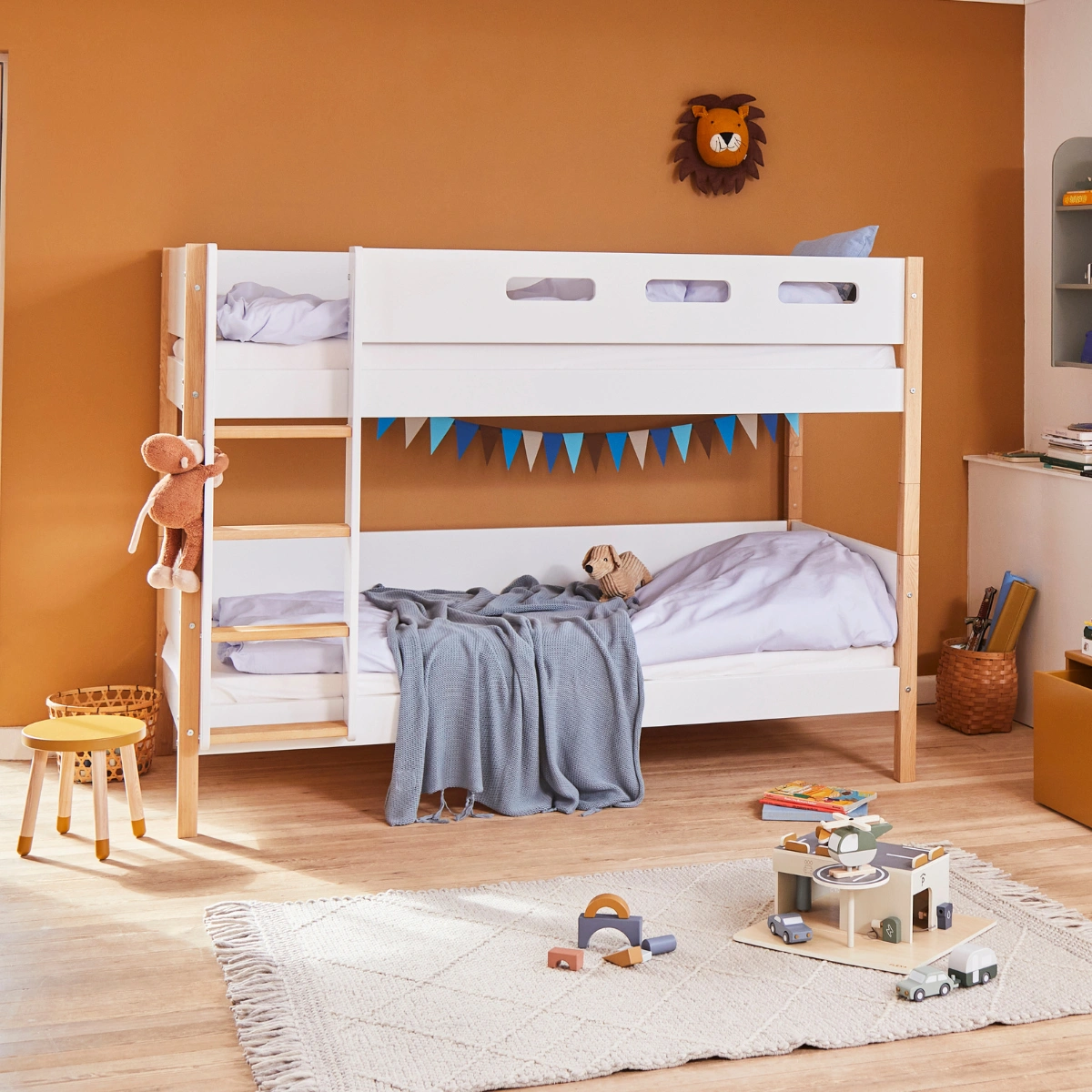 NOR系列 上下舖雙層床(鏤刻型護欄)-白橡木色:圖片 3