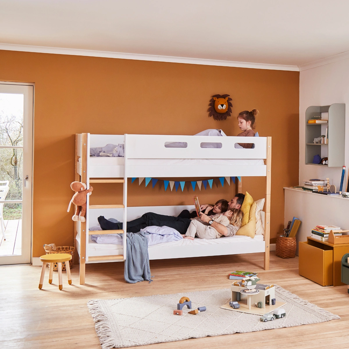 NOR系列 上下舖雙層床(鏤刻型護欄)-白橡木色:圖片 2