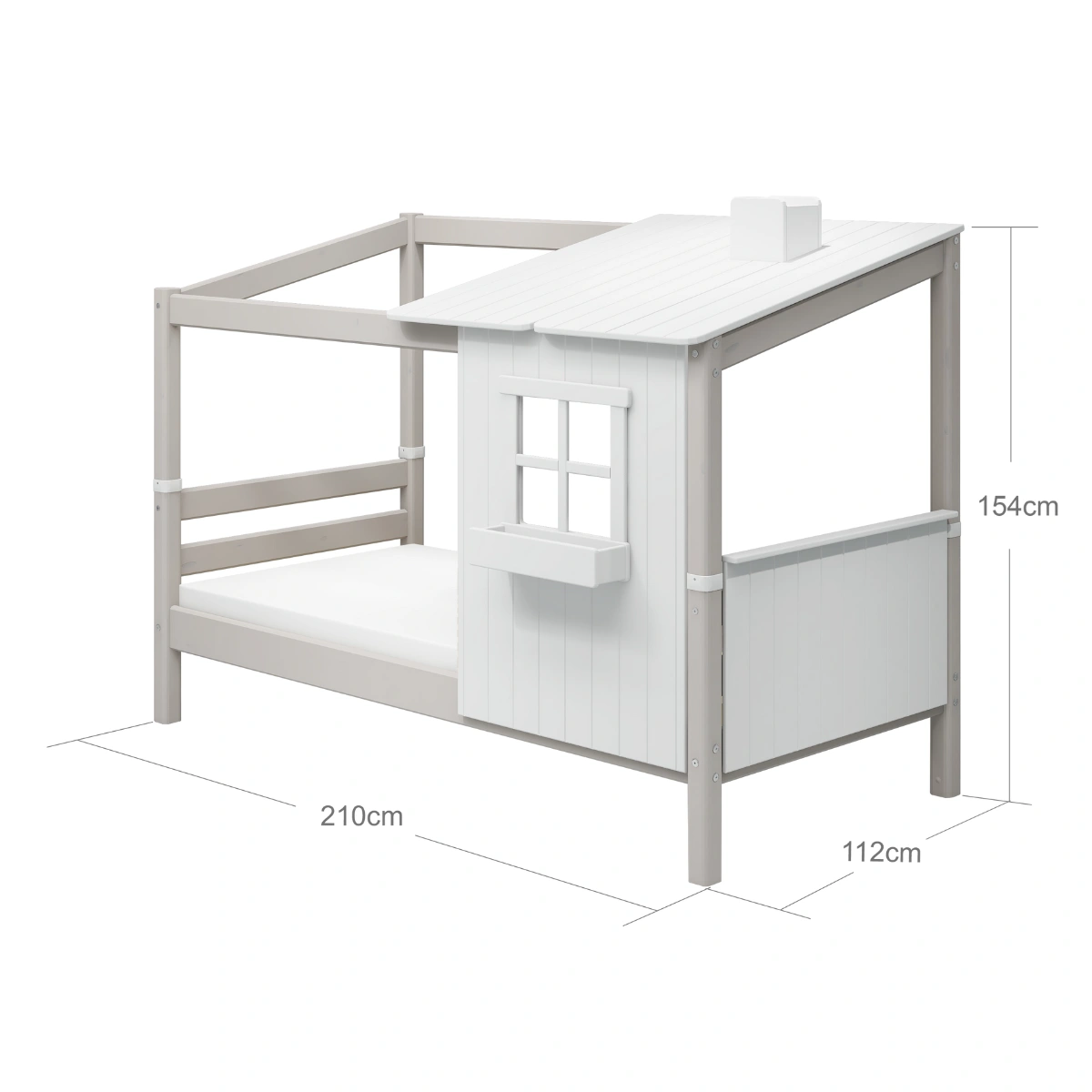 CLASSIC系列 兒童樹屋單人床(1/2面)-灰:圖片 8