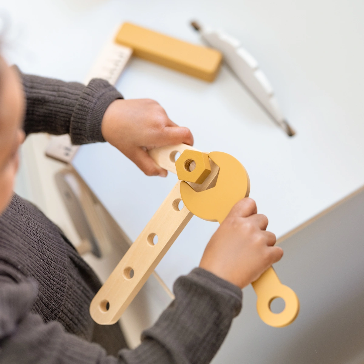 PLAY系列 角色扮演木製玩具 工具道具-芥末黃:圖片 2