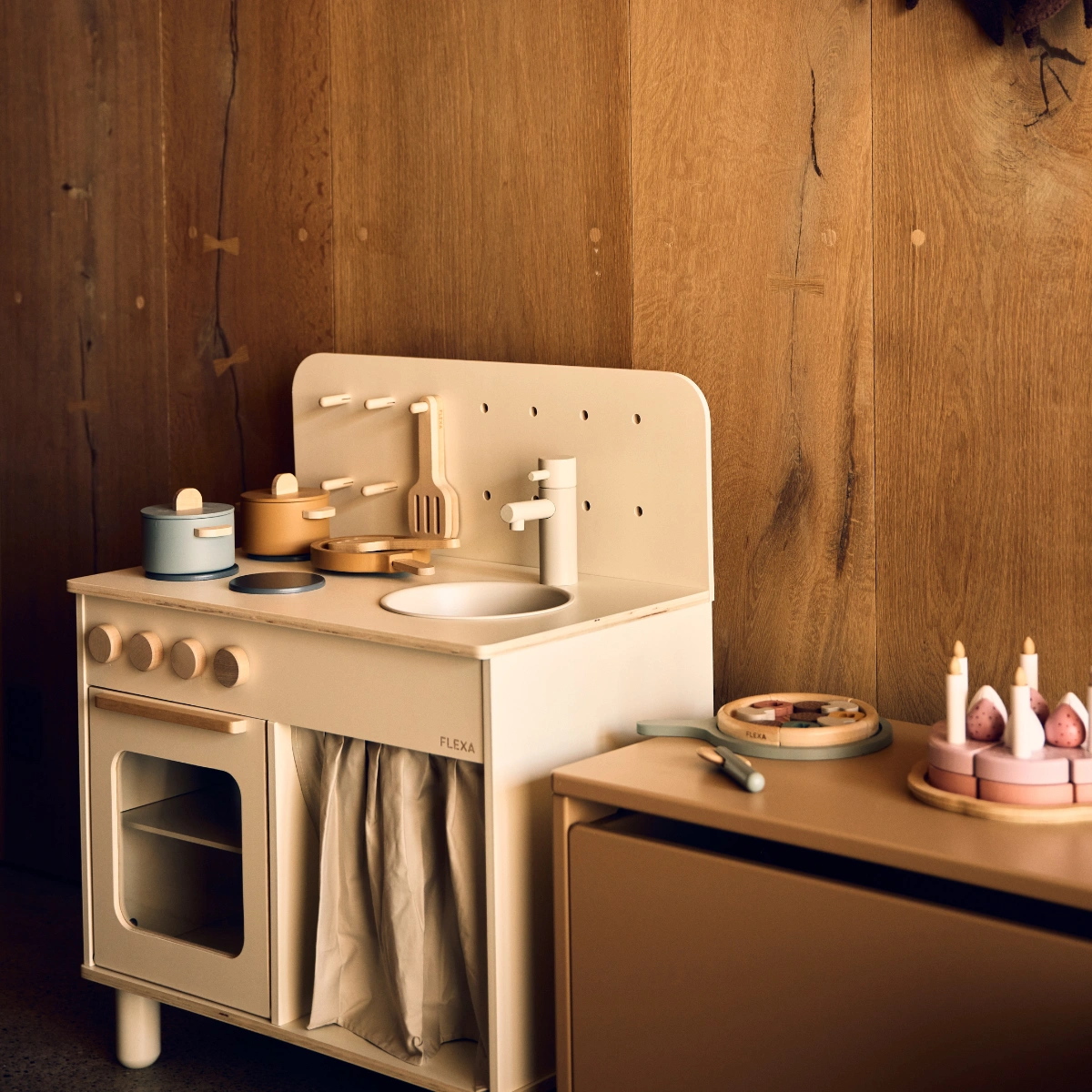PLAY系列 角色扮演木製兒童玩具 廚房組-奶油白:圖片 2