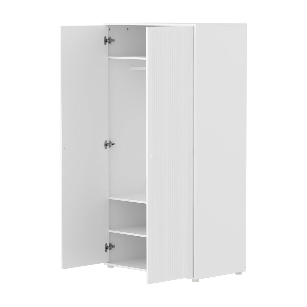 SAGA系列 雙門橡木腳衣櫃(直序型紋理)-白:圖片 12