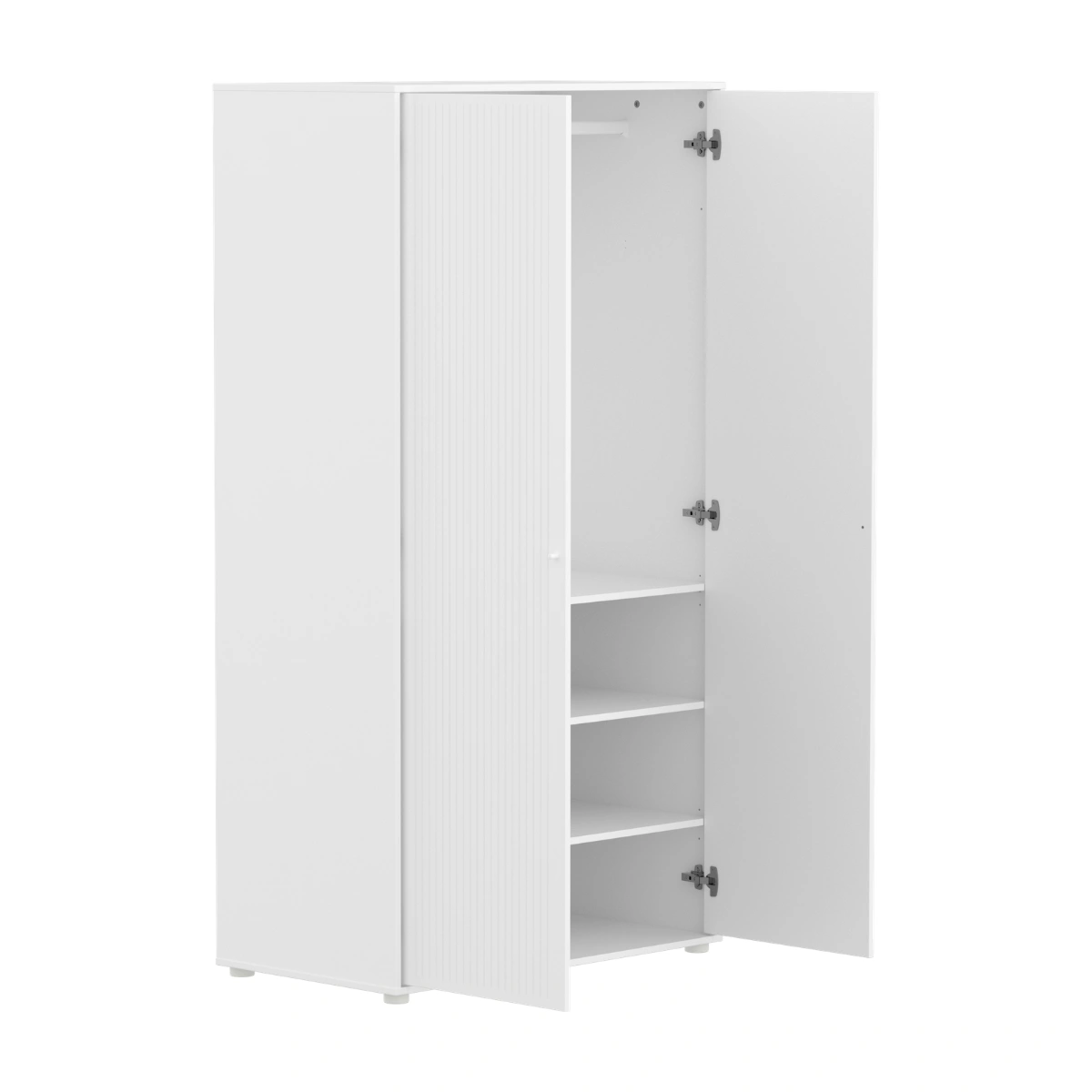 SAGA系列 雙門兒童衣櫃(直序型紋理)-白:圖片 11