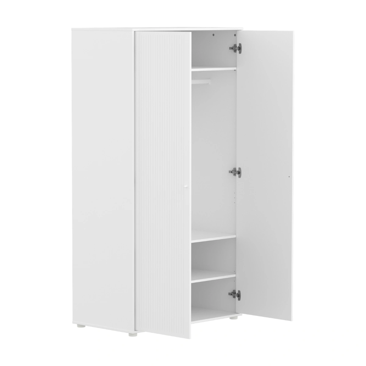 SAGA系列 雙門兒童衣櫃(直序型紋理)-白:圖片 14